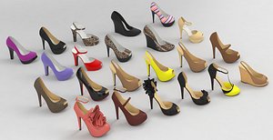 3D model fashion women shoes