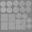 White Stickers Set - 13 adhesive round and square sticky labels