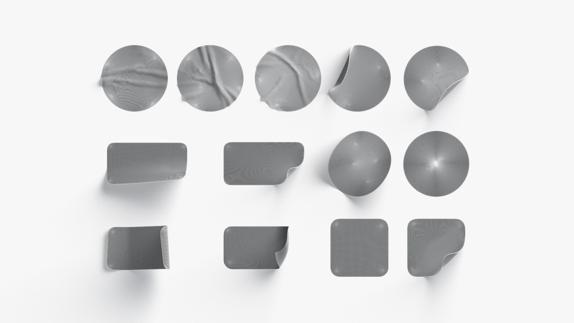3D White Stickers Set - 13 adhesive round and square sticky labels https://p.turbosquid.com/ts-thumb/Ud/c4VGtf/Hf/wireframe03/jpg/1655979438/1920x1080/fit_q87/aeb997d57cd03250b87858f6b614d33fad66376d/wireframe03.jpg