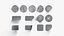 White Stickers Set - 13 adhesive round and square sticky labels
