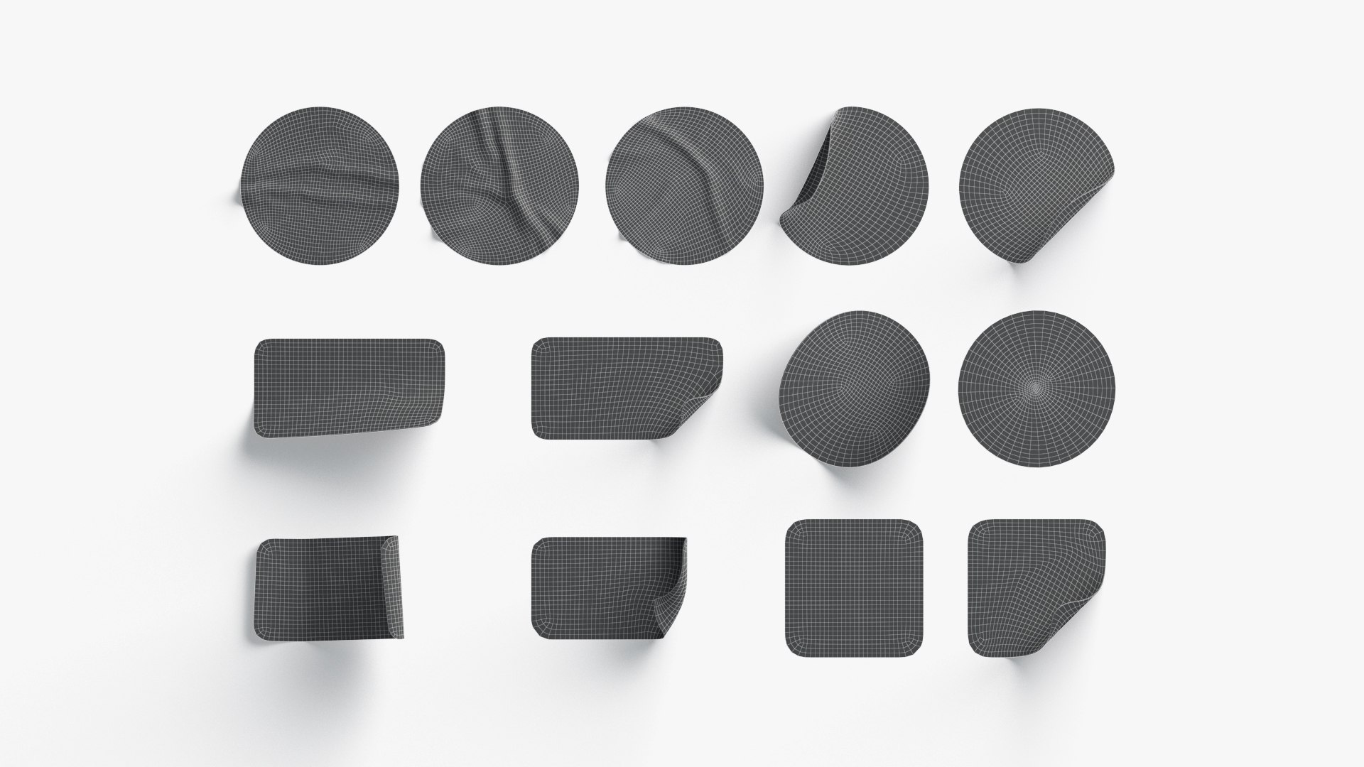 3D White Stickers Set - 13 adhesive round and square sticky labels https://p.turbosquid.com/ts-thumb/Ud/c4VGtf/ky/wireframe01/jpg/1655979437/1920x1080/fit_q87/9e3ae207db08400165f649c3333fb3b7da32ca0a/wireframe01.jpg