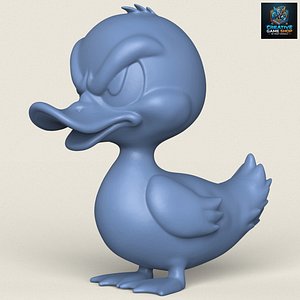 Cartoon Duck Print Ready 3D Model model