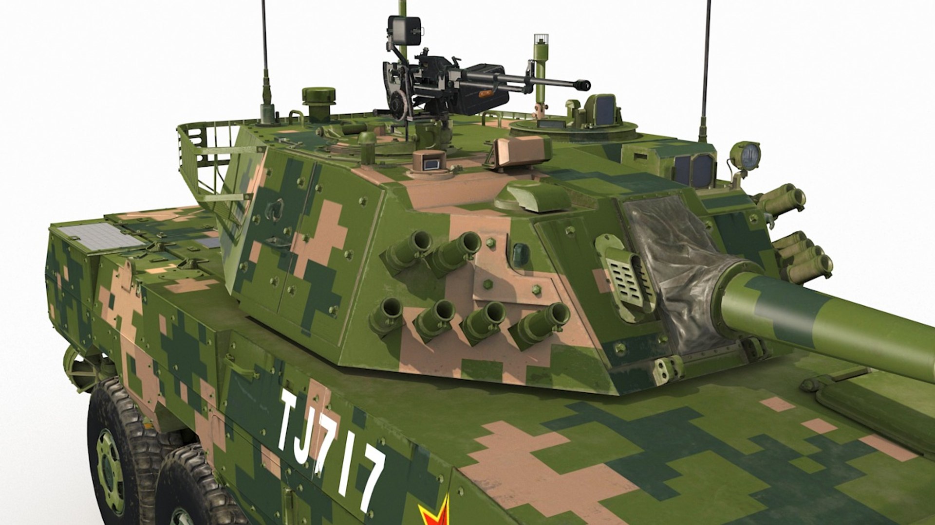 3D ZTL 11 Wheeled Armored Assault Vehicle - TurboSquid 2411494
