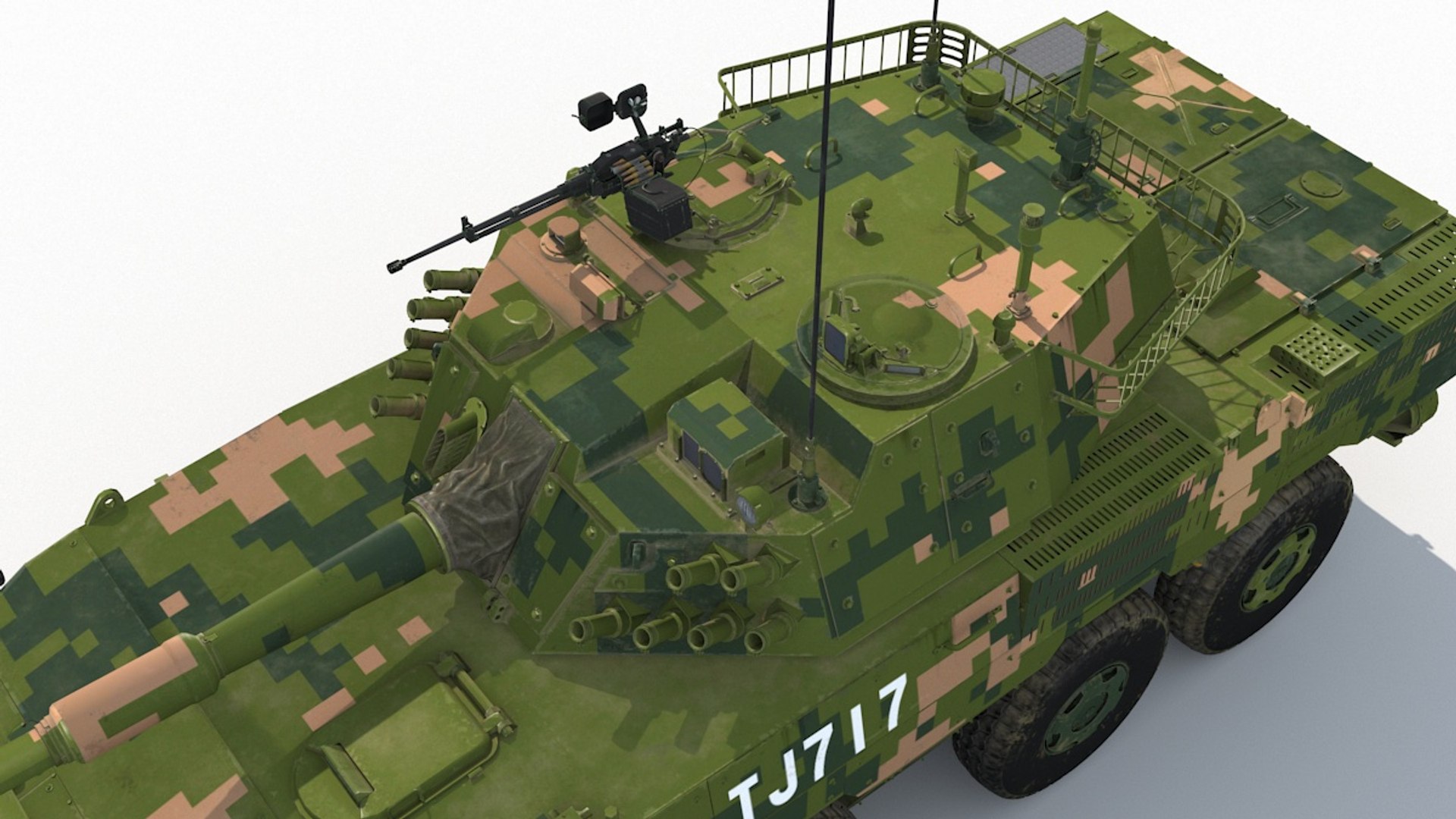 3D ZTL 11 Wheeled Armored Assault Vehicle - TurboSquid 2411494
