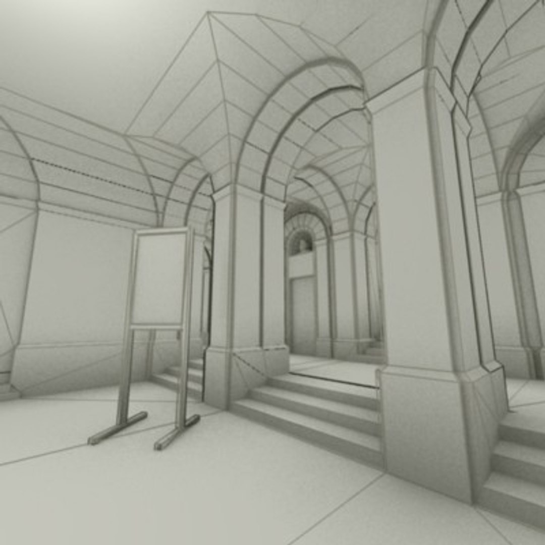 3d interior school model