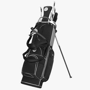 3D golf bag with club model