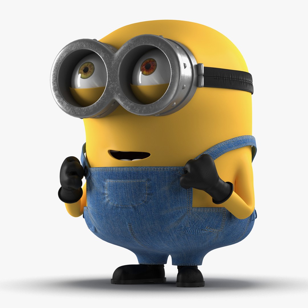 Short Two Eyed Minion Pose 3 3D model preview
