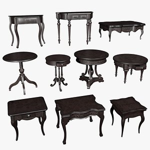 10 Antique-Tables Game Ready model