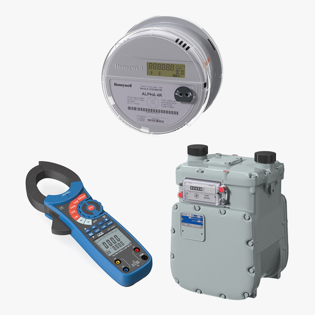 Utilities Meters  Collection 3D model preview