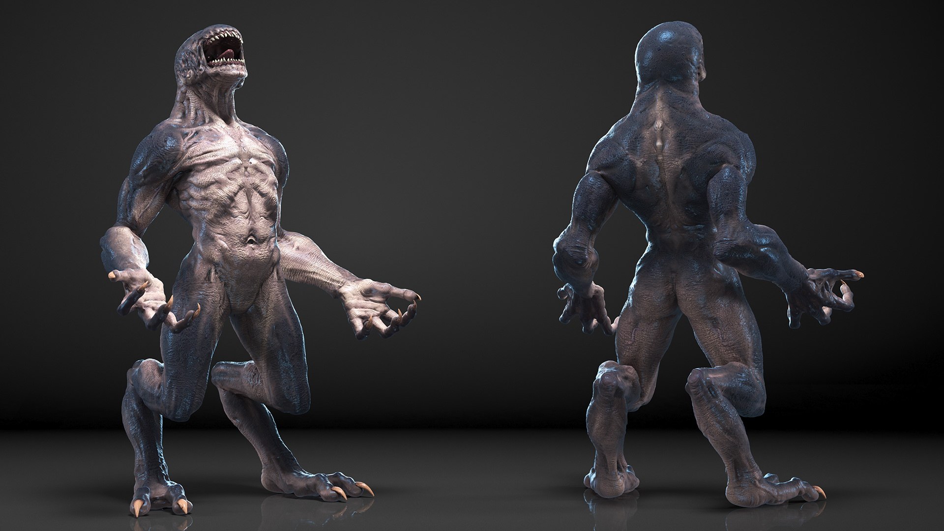 Monster Creature Standing Pose 3D Model - TurboSquid 1700698