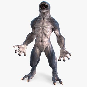 monster creature standing pose 3D model