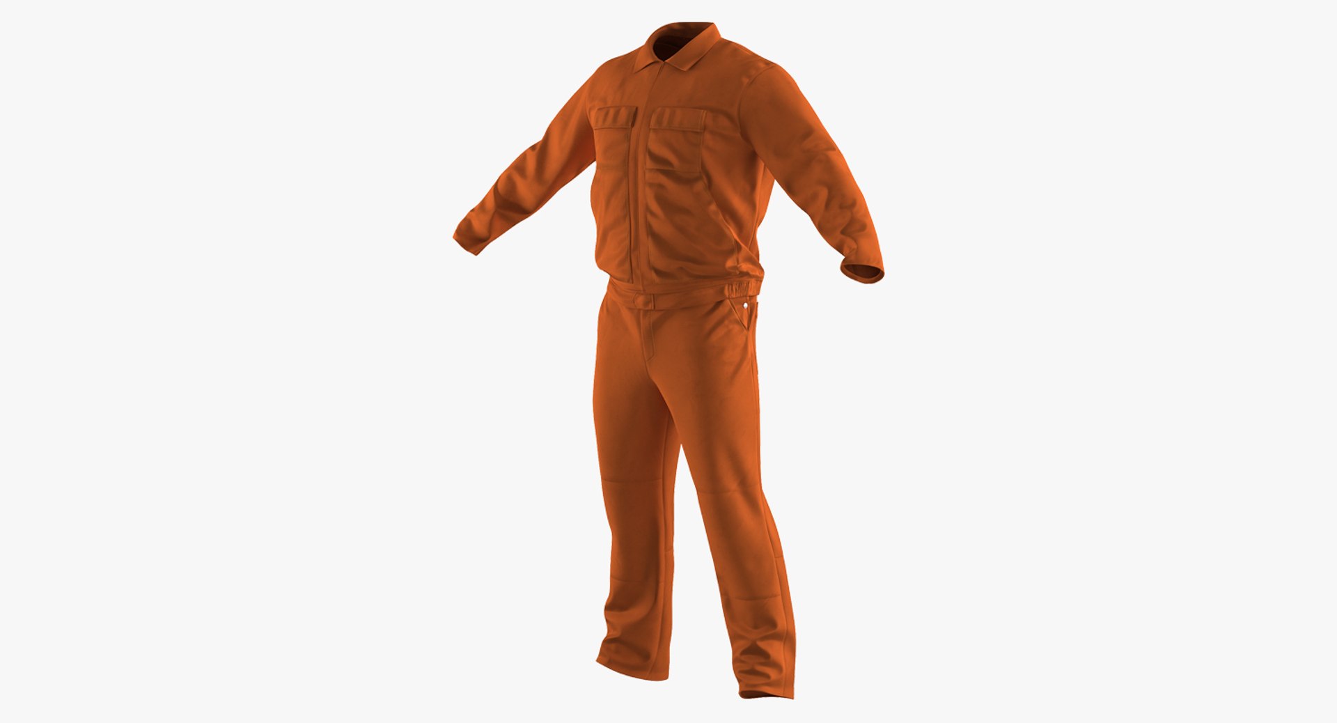 Builder Long Sleeve Coveralls 3D model preview