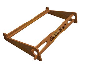wooden laptop stand 3D model