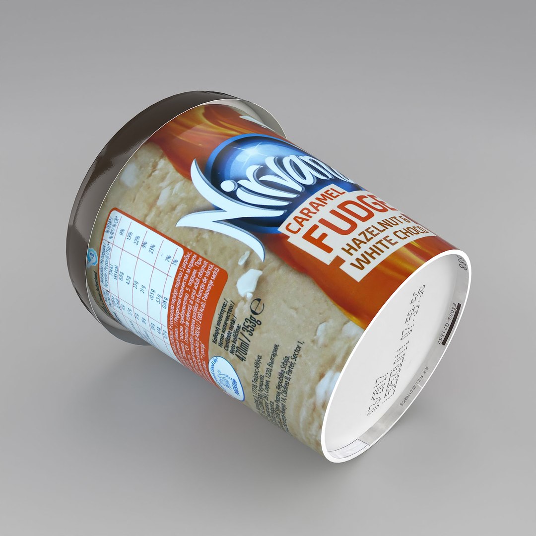 3D ice cream Nirvana Caramel Fudge model - TurboSquid 1831372