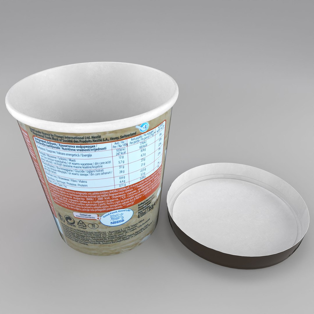 3D ice cream Nirvana Caramel Fudge model - TurboSquid 1831372