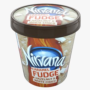 3D ice cream Nirvana Caramel Fudge model