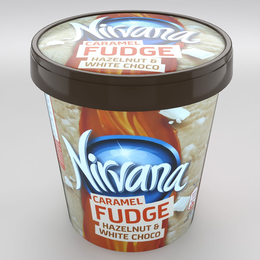3D ice cream Nirvana Caramel Fudge model - TurboSquid 1831372