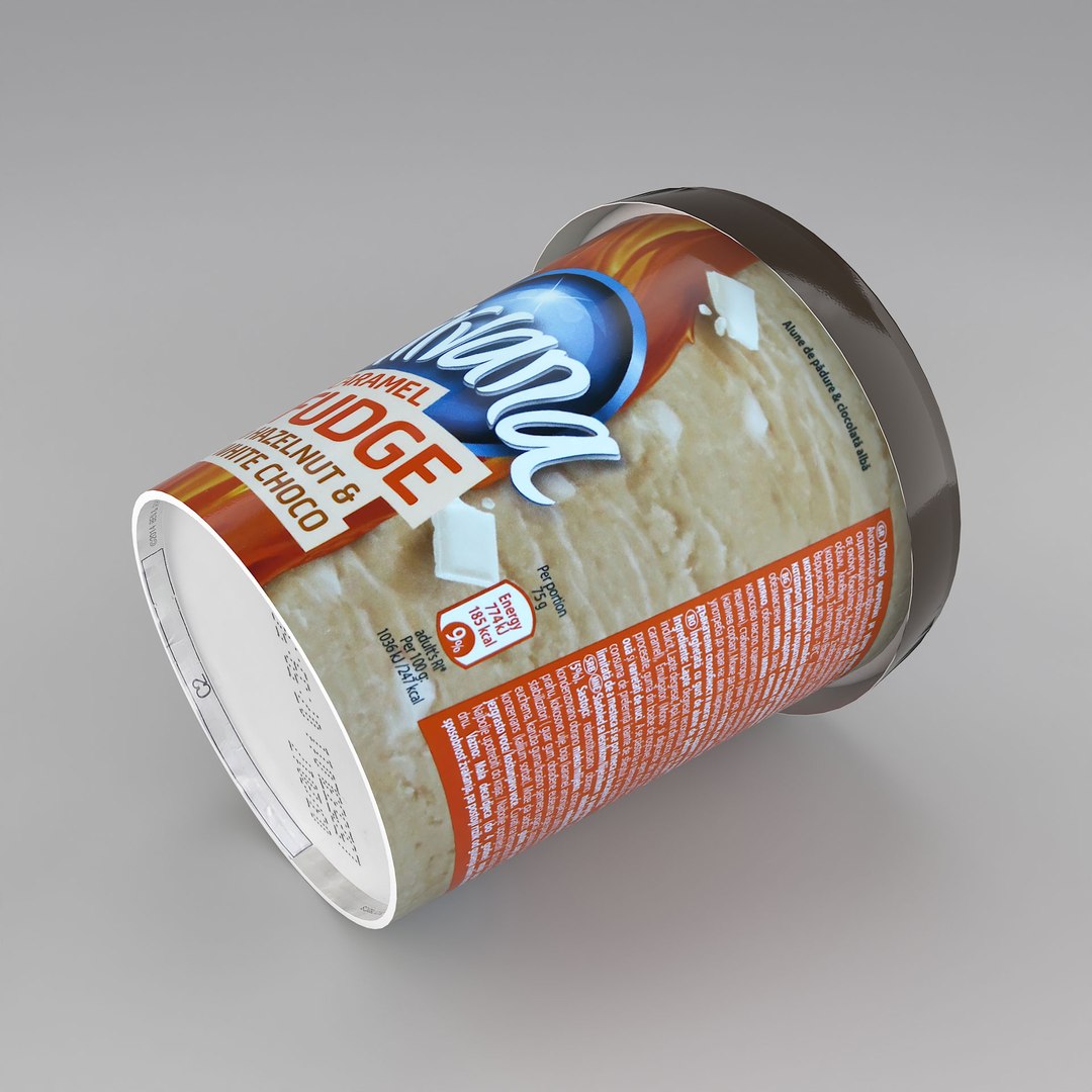 3D ice cream Nirvana Caramel Fudge model - TurboSquid 1831372