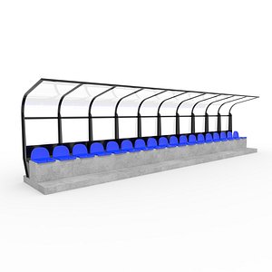 Soccer Bench 09 3D model