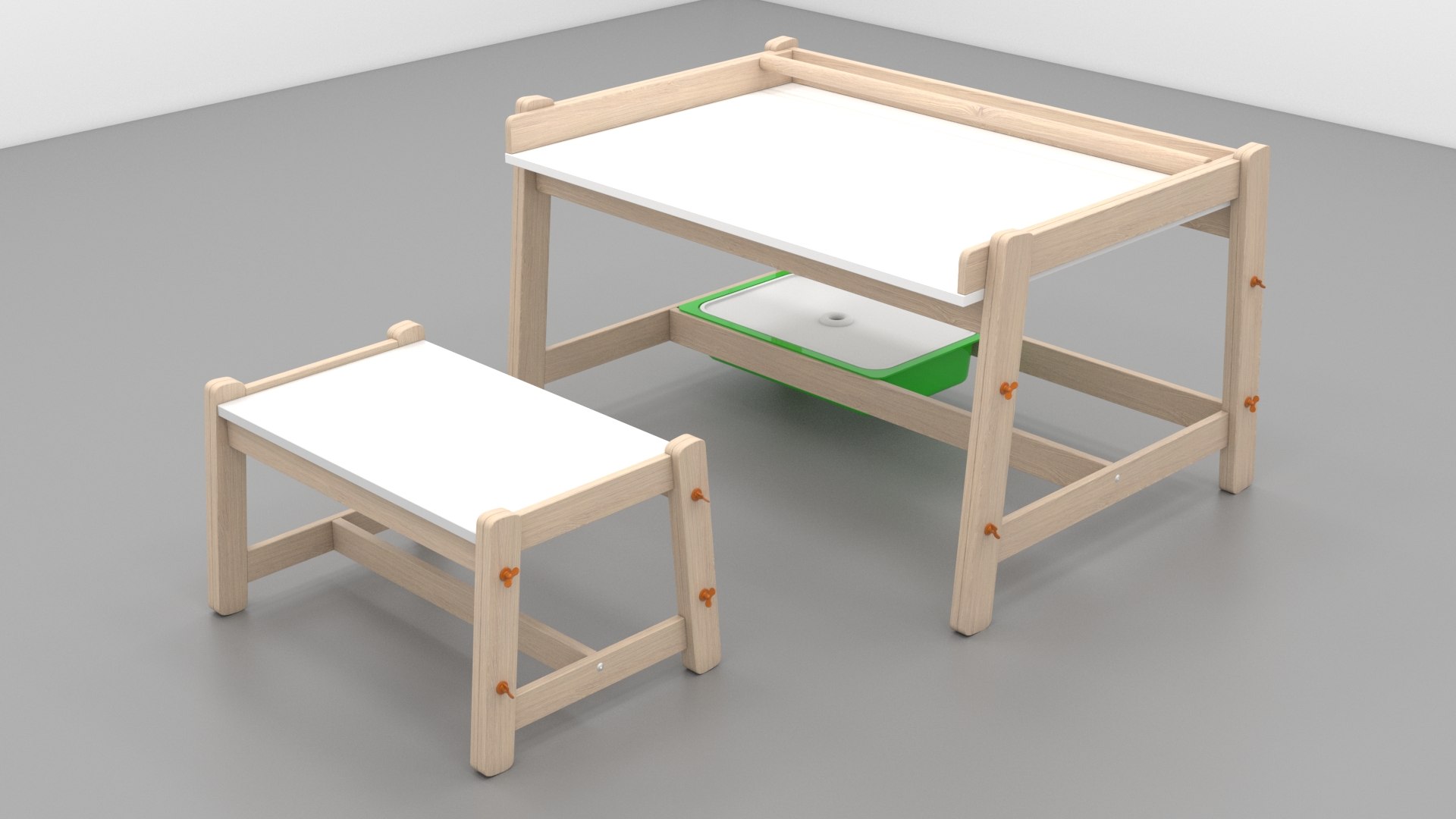3D Ikea Flisat Children Bench TurboSquid 1478871