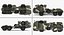 Military Truck BAZ 64022 Rigged 3D Model