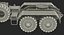 Military Truck BAZ 64022 Rigged 3D Model