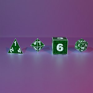 Dice set D4-D6-D8-D20