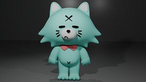 3D model cartoon cat