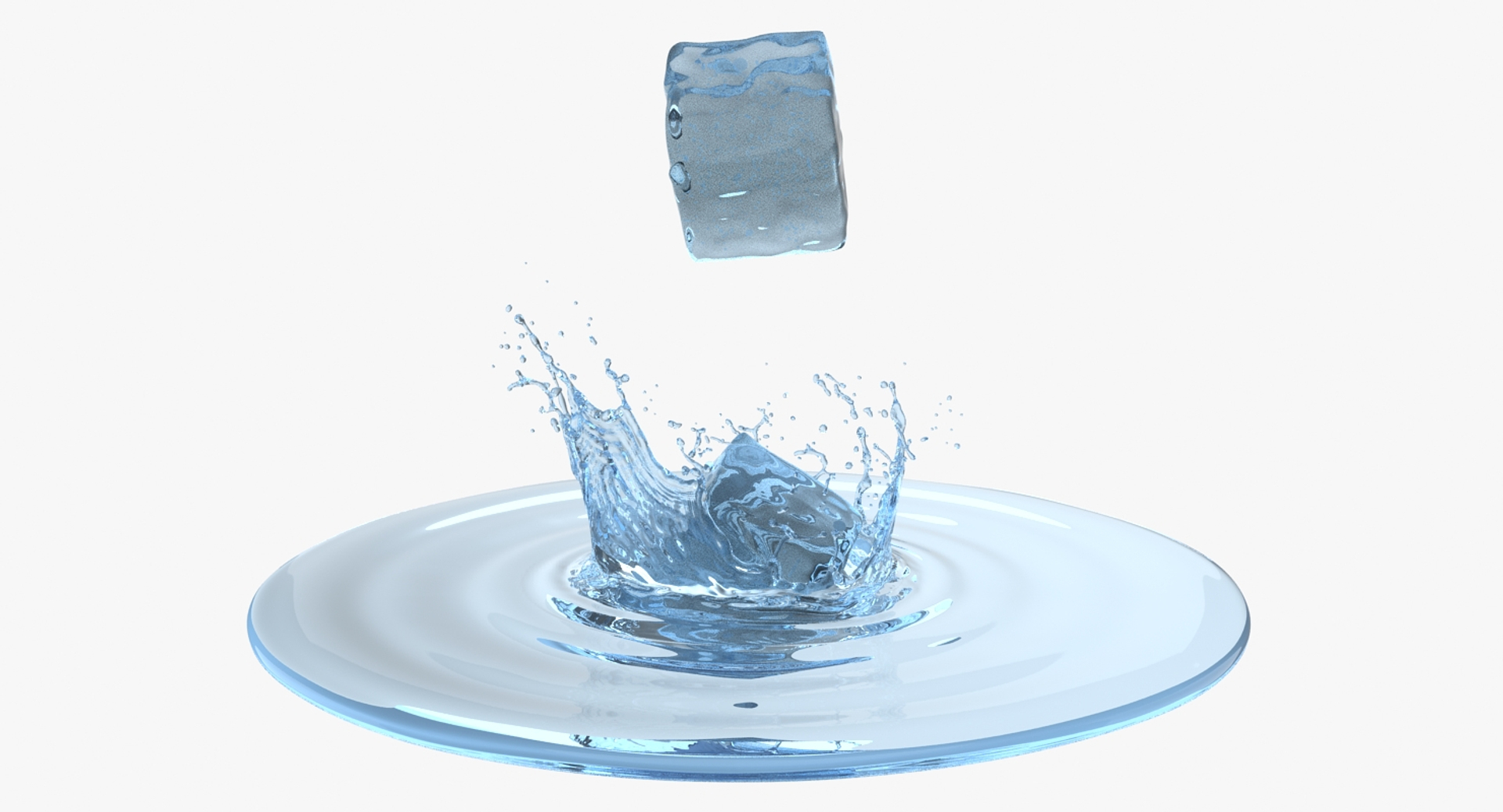 Ice Cube Water Splash 3D - TurboSquid 1237076