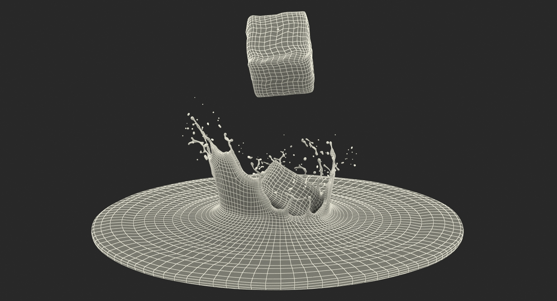 Ice Cube Water Splash 3D - TurboSquid 1237076
