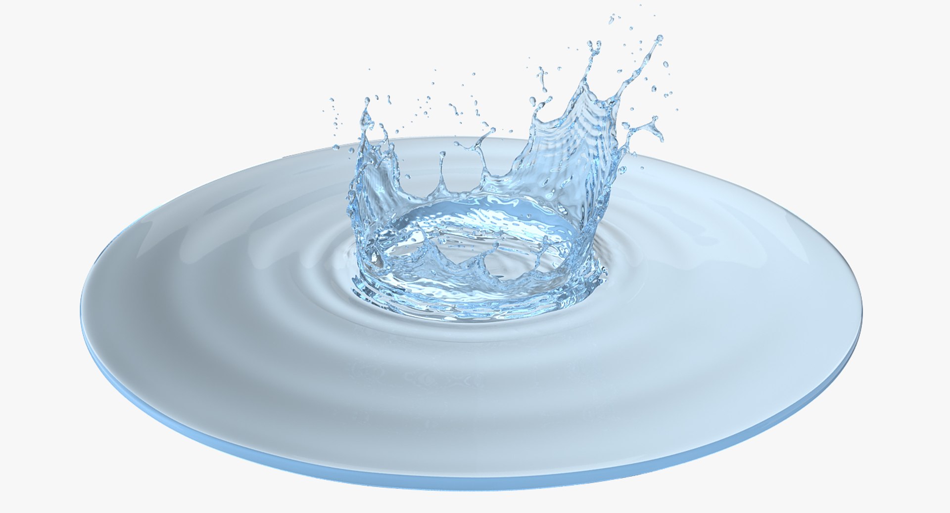 Ice cube water splash 3D - TurboSquid 1237076