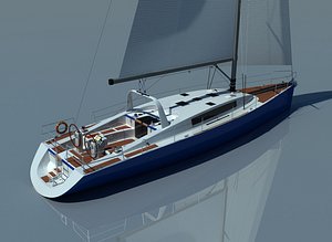 sailing yacht 3d max