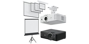 Projector Acer With Screens Set BLENDER 3D Model Cycles