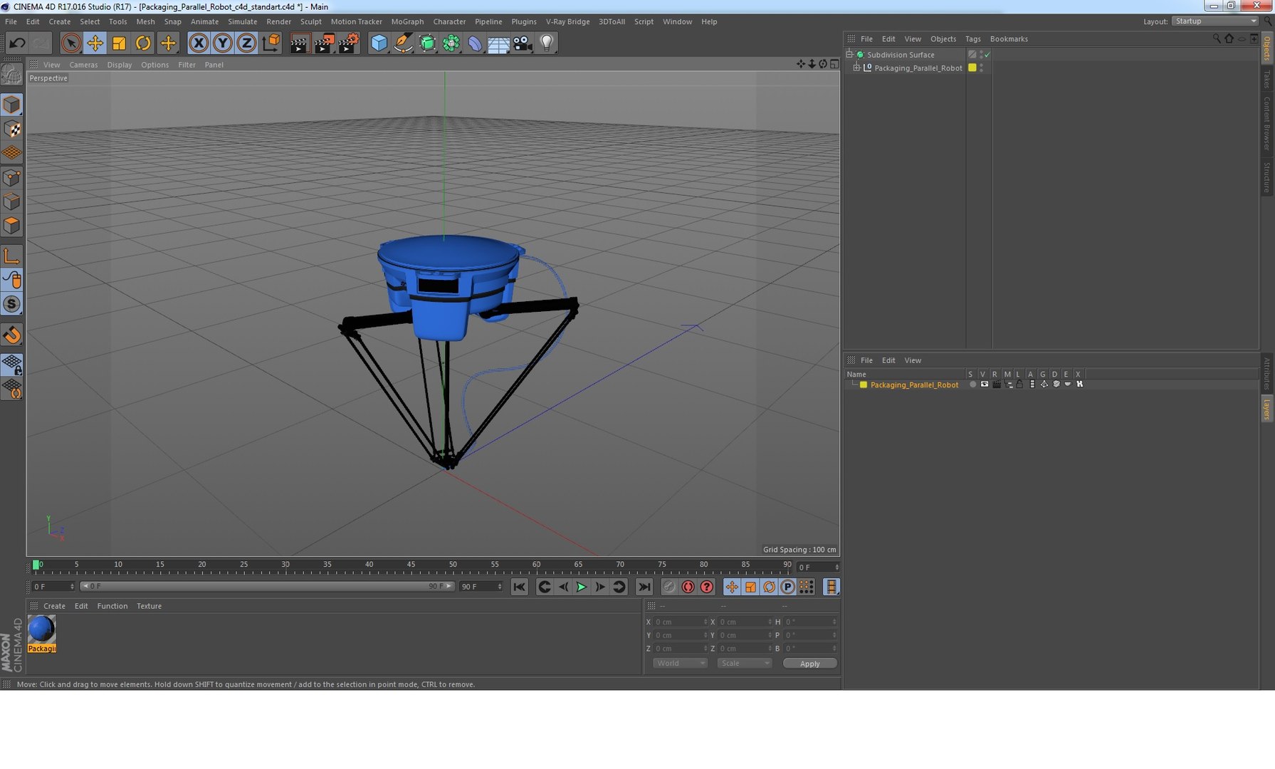 Packaging parallel robot 3D model - TurboSquid 1587405