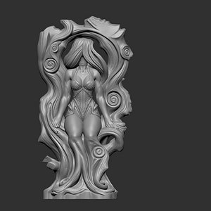 3D fantasy Dryad Wood Nymph or Tree Spirit