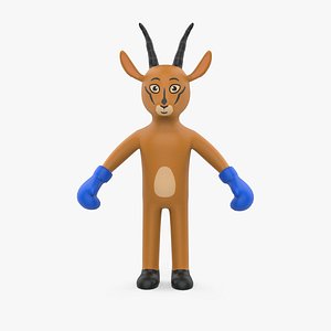 Boxing Antelope Animal Animated