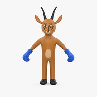Boxing Antelope Animal Animated