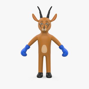 Boxing Antelope Animal Animated