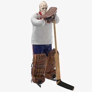 ice hockey goalie standing 3D model