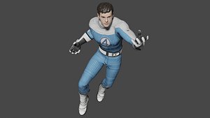 Johnny Storm Low-poly 3D model