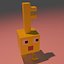 Minecraft Dungeons Złoty Klucz Rigged