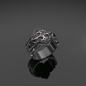 ring gold silver 3D model