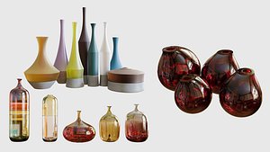 3D model decorative vase 3 set - TurboSquid 1166679