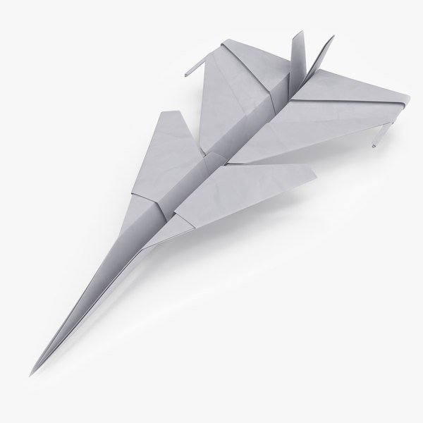 modelo 3d Concepto de avión de combate de papel origami - TurboSquid ...