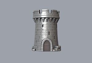 3D Castle Turret Watchtower model