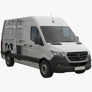 Mercedes Sprinter Detailed interior Standard High Roof 2023 3D model