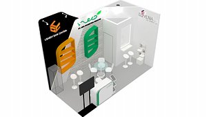 Booth Exhibition Design Size 3x6 m 3D model
