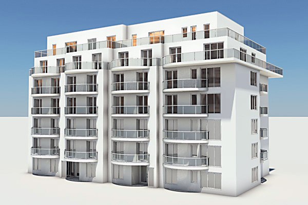 residential complex element 3d model