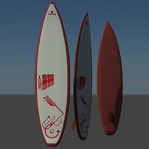 surfer board 3d max