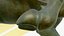 Stierstatue aus oxidiertem Messing